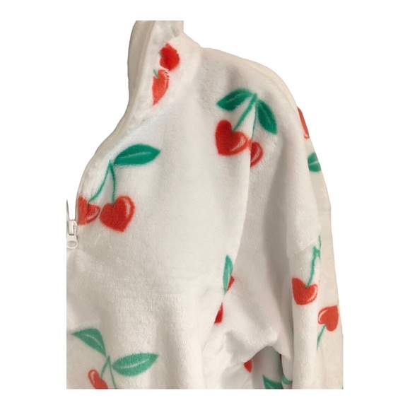 Cherry Print Fleece Pullover - Picture 5 of 12
